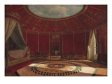 The Empress Josephine's (1763-1814) Bedroom at Malmaison, 1870 (Oil on Panel)