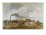 Threshing Corn (Pencil and W/C on Paper)