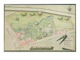 Plan of the Parc Monceau, 1803 (Pen and Ink and W/C on Paper)