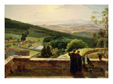 View of Vallombrosa, Near Florence (Oil on Canvas)