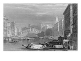 The Rialto Bridge, Venice, Engraved by Edward Finden, C.1830 (Engraving)
