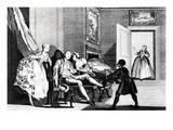 Stealing a Kiss, C,1743 (Engraving)