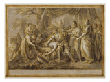 Achilles Lamenting the Death of Patroclus, 1760-63 (Pen and Ink and Wash on Paper)