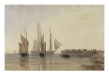 Entrance to Calais Harbour, 1829 (W/C, Pen and Ink, Bodycolour and Pencil on Paper)