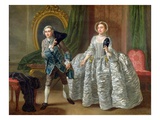 David Garrick and Mrs Pritchard in 'The Suspicious Husband' by Benjamin Hoadley (1676-1761) 1747