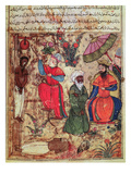 Fol.100 the Sultan Showing Justice, from 'The Book of Kalilah and Dimnah'