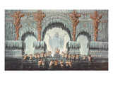 Muehleborn's Water Palace, Set Design for a Production of 'Undine', (W/C on Paper)
