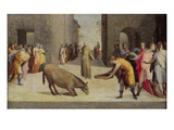 St. Anthony of Padua and the Miracle of the Ass, 1537 (Oil on Panel)