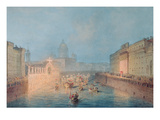 Illumination at the Moyka in St. Petersburg, 1856 (W/C on Paper)