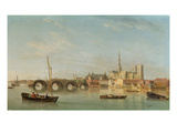 The Building of Westminster Bridge with an Imaginary View of Westminster Abbey, C.1742