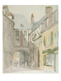 Place Barthelme, Paris, C.1829 (W/C and Grey Wash over Pencil on Paper)