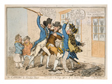 The Caneing in Conduit Street, Published by Hannah Humphrey, 1796 (Hand-Coloured Etching)