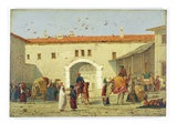 Caravanserai at Mylasa, Turkey, 1845 (Oil on Panel)
