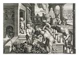 A Sugar Mill and the Production of Sugar Loaves, Plate 14 from 'Nova Reperta' (New Discoveries)