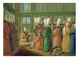 The Grand Vizier Giving Audience to the English Ambassador (Oil on Canvas)