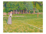 Tennis at Hertingfordbury, 1910 (Oil on Canvas)