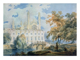 Clare Hall and the West End of King's College Chapel, Cambridge, from the Banks of the River Cam
