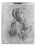 Half Length Profile of a Woman with Hands Clasped, known as Madame De Maintenon