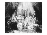 The Three Crosses, 1653 (Drypoint)
