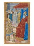 King David Handing the Letter to Uriah (Vellum)