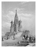 St. Basil's Cathedral, Moscow, Engraved by Turnbull, 1835 (Engraving)
