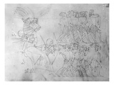 Detail of an Egyptian Frieze, 1824-1832 (Pencil on Paper)