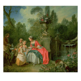 A Lady and a Gentleman in the Garden with Two Children C. 1742 (Oil on Canvas)