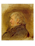 Profile Study of an Elderly Man, 1884 (Oil on Panel) Giclee Print