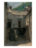 Street Scene, Cornwall (Oil on Board)
