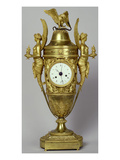 Clock Vase with an Eagle, C.1800 (Gilded Bronze)