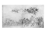 The Passage on the Rhine (Pierre Noire and Red Chalk on Paper)