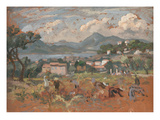 Beyond Avignon (Oil on Board)