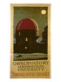 Observatory Northwestern University, Poster for the Chicago Rapid Transit Company, USA, 1925