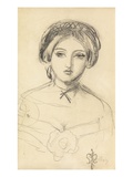 An English Beauty in the Manner of John Leech, C.1853 (Pencil on Paper)
