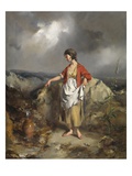 Girl with a Pitcher, Mid 1840S (Oil on Panel)