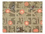 Trellis Wallpaper Design with a Bottle Green Background, 1864