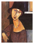 Jeanne Hebuterne Wearing a Hat, 1917 (Oil on Canvas)