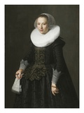 Portrait of a Lady, C.1630 (Oil on Oak Panel)