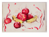 Still Life with Apples and Bananas, C.1925 (W/C and Graphite Pencil on Wove Paper)