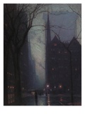 Fifth Avenue at Twilight, C.1910 (Oil on Canvas)