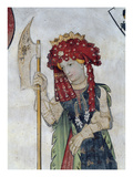 The Nine Worthies and the Nine Worthy Women, Detail of Tamari, 1418-30 (Fresco)