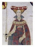 The Nine Worthies and the Nine Worthy Women, Detail of Hippolyte, 1418-30 (Fresco)