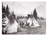 Native American Teepee Camp, Montana, C.1900 (B/W Photo)