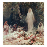 Apparition, Illustration for a Literary Work by Edmond Rostand (1868-1918) (Oil on Canvas)