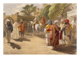 Peshawar Market Scene, from 'India Ancient and Modern', 1867 (Colour Litho)