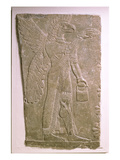 Eagle-Headed Winged Genius, Assyrian, Mesopotamian, 883-859 BC (Limestone)