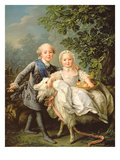 Portrait of Charles Philippe of France (1757-1836) (Later Charles X) and His Sister Marie Adelaide