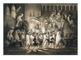 Delhi: Cortege and Retinue of the Great Moghul, from 'Voyages in India', 1859 (Litho)