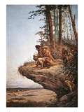 Watching the Wagons (Colour Litho)