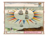 Compass of the Winds, 1693 (Colour Litho)